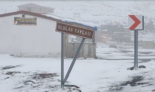 Bülbülan Yaylası beyaza büründü
