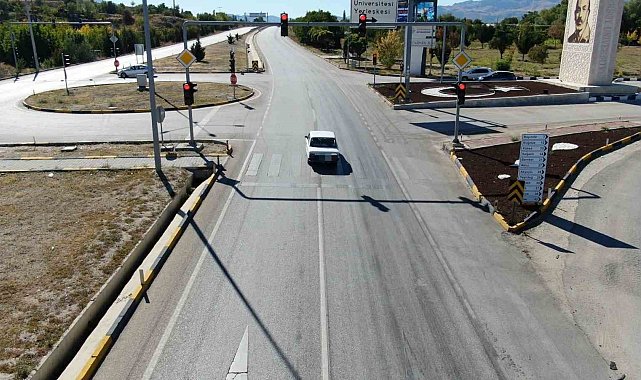 Burdur'da dronlu trafik denetimi