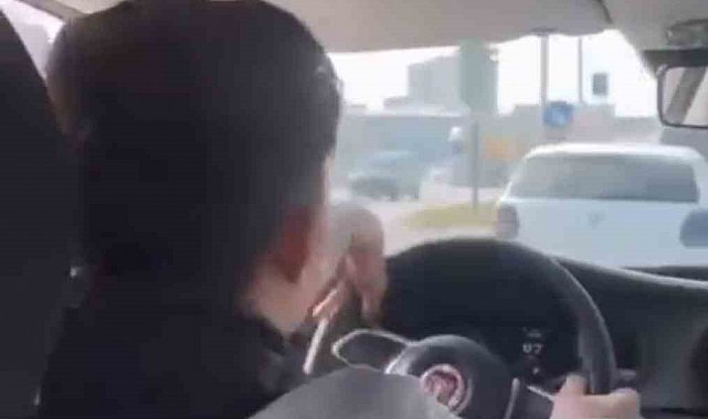 Bursa'da trafikte tehlikeli 'makas': Direksiyon tutuşu pes dedirtti