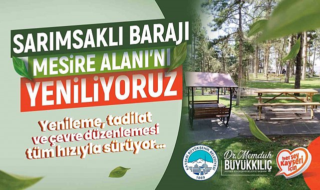 Büyükşehir, Sarımsaklı Barajı Mesire Alanı'nı yeniliyor