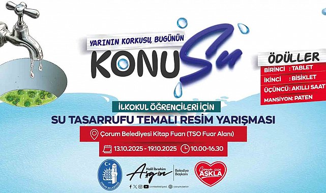 Çocuklar "su tasarrufu" konulu resimlerle yarışacak