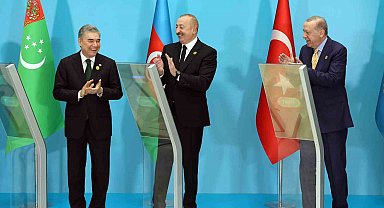 Cumhurbaşkanı Erdoğan, TDT liderleriyle Fuzuli'deki caminin temel atma törenine uzaktan katıldı