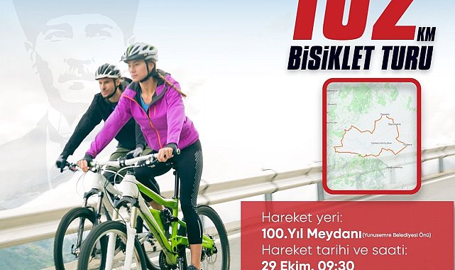 Cumhuriyetin 102. yaşına 102 kilometrelik bisiklet turu