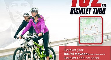Cumhuriyetin 102. yaşına 102 kilometrelik bisiklet turu