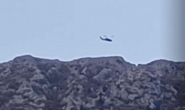 Dağda mahsur kalan 2 kişi askeri helikopterle kurtarıldı