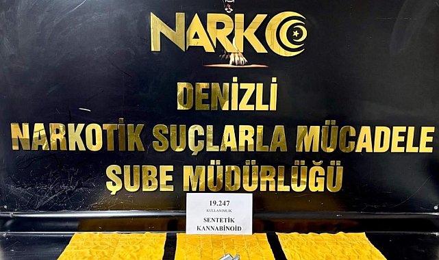 Denizli'de 19 bin kullanımlık sentetik uyuşturucu yakalandı