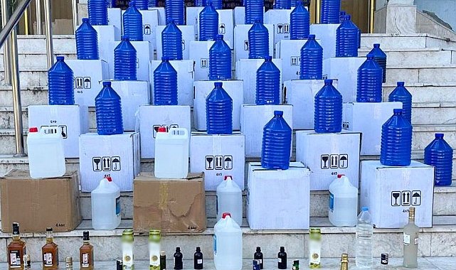 Denizli'de 642 litre kaçak alkol yakalandı