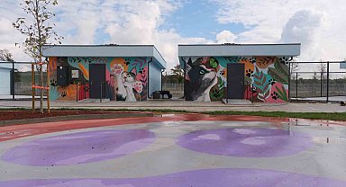 Doğal Yaşam Kampüsü'ne anlam katan grafiti sanatı
