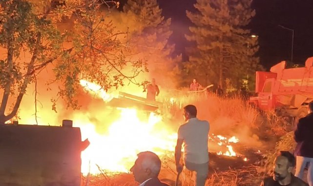 Düğün salonu yakınında çıkan yangın paniğe neden oldu