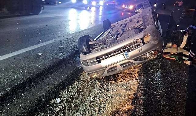 Elazığ'da otomobil takla attı: 2 yaralı