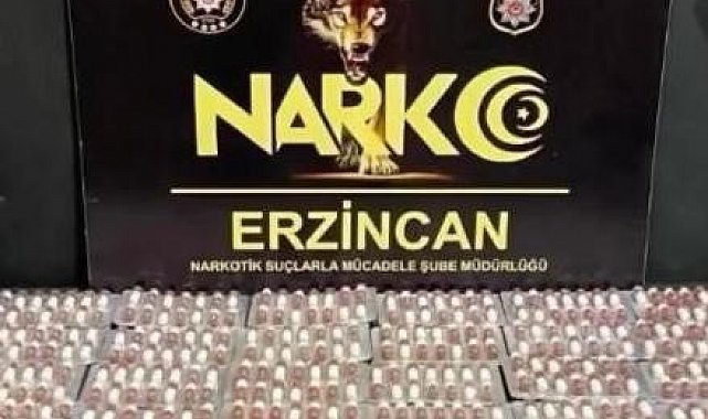 Erzincan'da 6 bin 335 adet uyuşturucu hap ele geçirildi