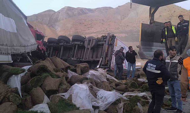 Erzincan'da tır kazası: 2 yaralı