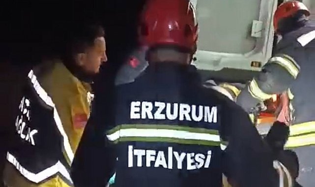 Erzurum'da otomobil şarampole uçtu: 1 yaralı