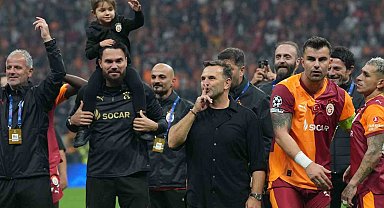 Galatasaray'da Liverpool galibiyeti sevinci