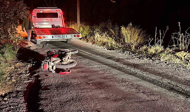 Gazipaşa'da devrilen motosikletin alkollü sürücüsü yaralandı