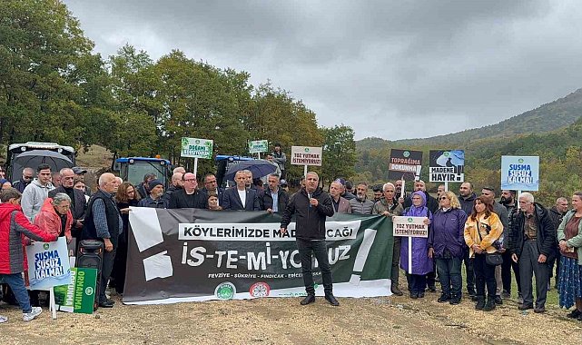 Gemlik'te ormanıma dokunma eylemi