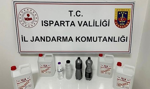 Isparta'da kaçak içki operasyonunda 2 şüpheli hakkında işlem başlatıldı