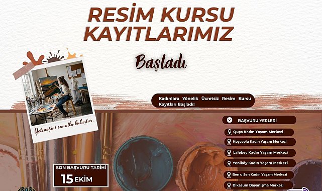 Kadınlara yönelik ücretsiz resim kursu kayıtları başladı