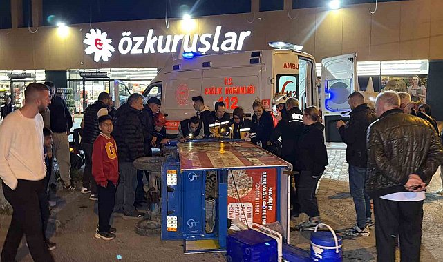 Kaldırıma çarpıp devrilen elektrikli araçtaki 1 kişi yaralandı