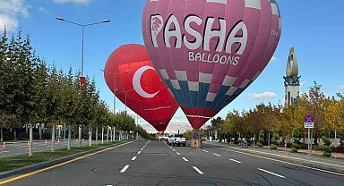 Kapadokya'da üretilen sıcak hava balonları Cumhurbaşkanlığı külliyesinde