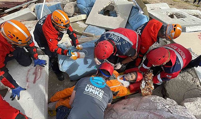 Karaman'da saha tatbikatı gerçeğini aratmadı