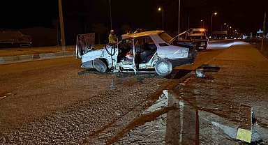 Karapınar'da tır ile otomobil çarpıştı: 2 yaralı