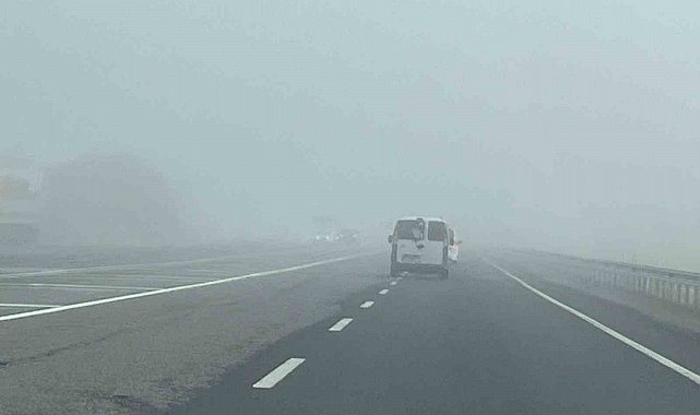 Kars-Gürcistan kara yolunda yoğun sis