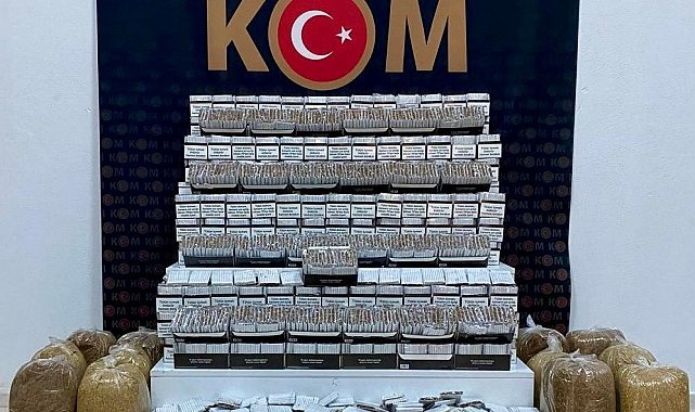 Kars'ta makaron ve tüten ele geçirildi