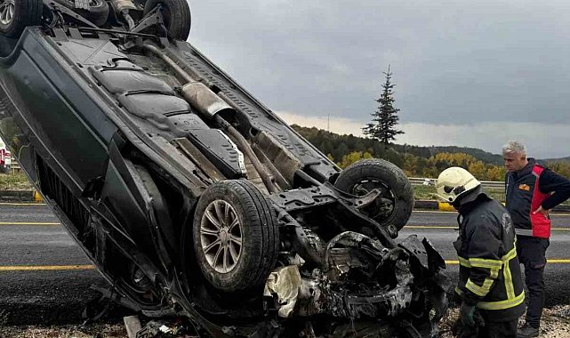 Kastamonu'da takla atan hafif ticari aracın sürücüsü yaralandı