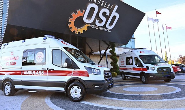 Kayseri OSB, Sağlık Müdürlüğü'ne tahsis edilmek üzere 2 ambulansı filosuna kattı