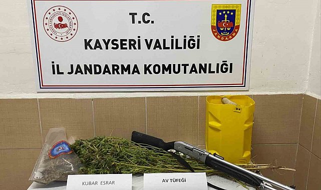 Kayseri'de 1 kilo 690 gram kubar esrar ele geçirildi: 1 gözaltı