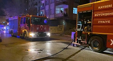 Kayseri'de bodrum katında yangın: 4 çocuk dumandan etkilendi