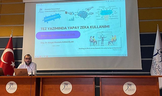 KBÜ'de "Tez Yazımında Yapay Zekâ Kullanımı" semineri düzenlendi
