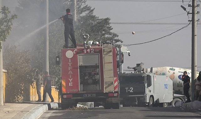 Kilis OSB'de kauçuk fabrikasında çıkan yangın kontrol altına alındı