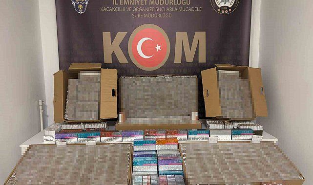 Kocaeli'de 41 bin 880 adet dolu makaron ele geçirildi