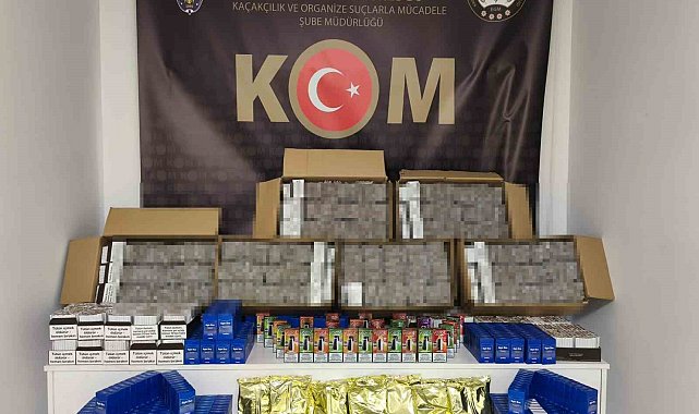 Kocaeli'de 68 bin adet doldurulmuş makaron ele geçirildi