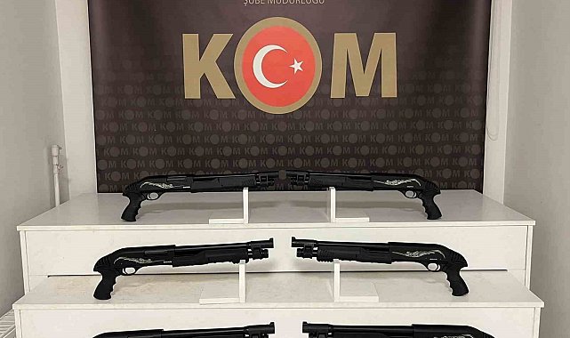 Kocaeli'de kaçak silah operasyonunda 6 pompalı tüfek ele geçirildi