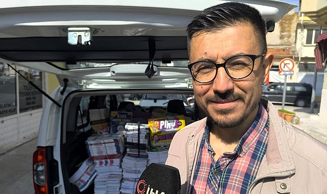 Kurulacak yeni kütüphane için tek başına elini taşın altına koydu