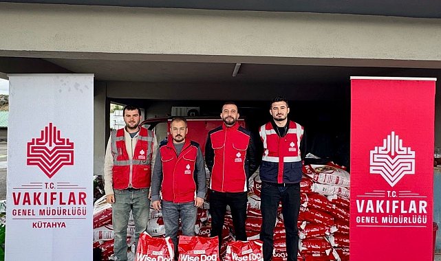 Kütahya Vakıflar Bölge Müdürlüğü'nden sahipsiz hayvanlara mama desteği