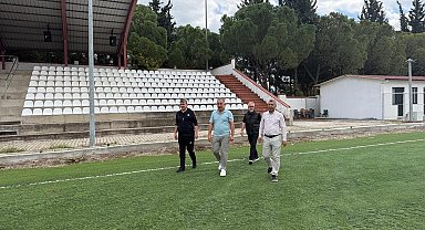 Kuyucak İlçe Stadyumu yenileme çalışmaları sürüyor