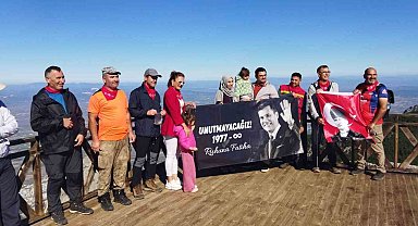 Manisa'da 'Şehitlikten zirveye' 1500 metrelik anma tırmanışı