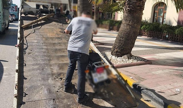 Manisa'da motosikletlere yaya yolu denetimi