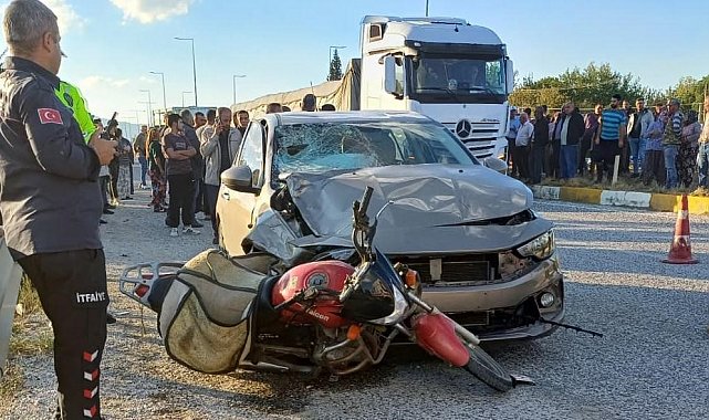 Manisa'da otomomil motosikletle çarpıştı: 1 ölü