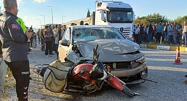 Manisa'da otomomil motosikletle çarpıştı: 1 ölü