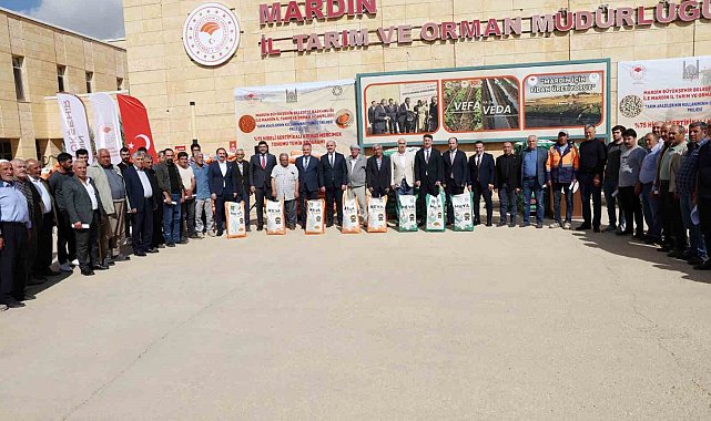 Mardin'de çiftçilere 96 ton hibe destekli nohut ve mercimek tohumu dağıtıldı