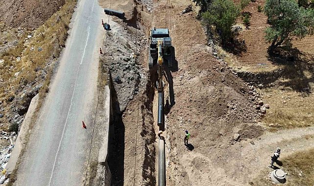 Mardin'de Koyunlu ana isale hattında ilk su verildi
