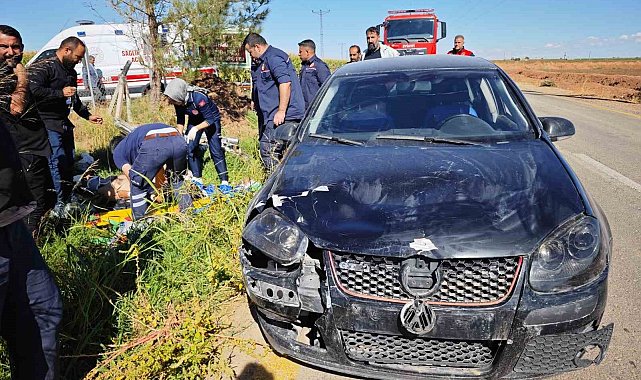 Mardin'de otomobil ile motosikletin çarpıştığı kazada 1 kişi yaralandı