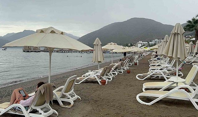 Marmaris'te yağmur ve deniz keyfi bir arada