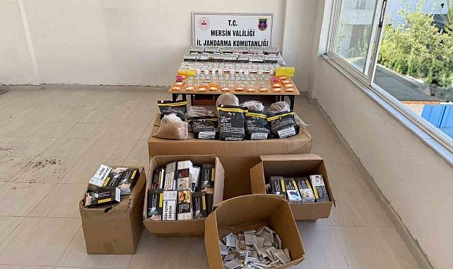 Mersin'de kaçak sigara operasyonu: Binlerce kaçak makaron ve tütün ele geçirildi