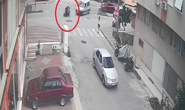 Motosiklet, hafif ticari araca çarpmamak için devrildi: 2 yaralı